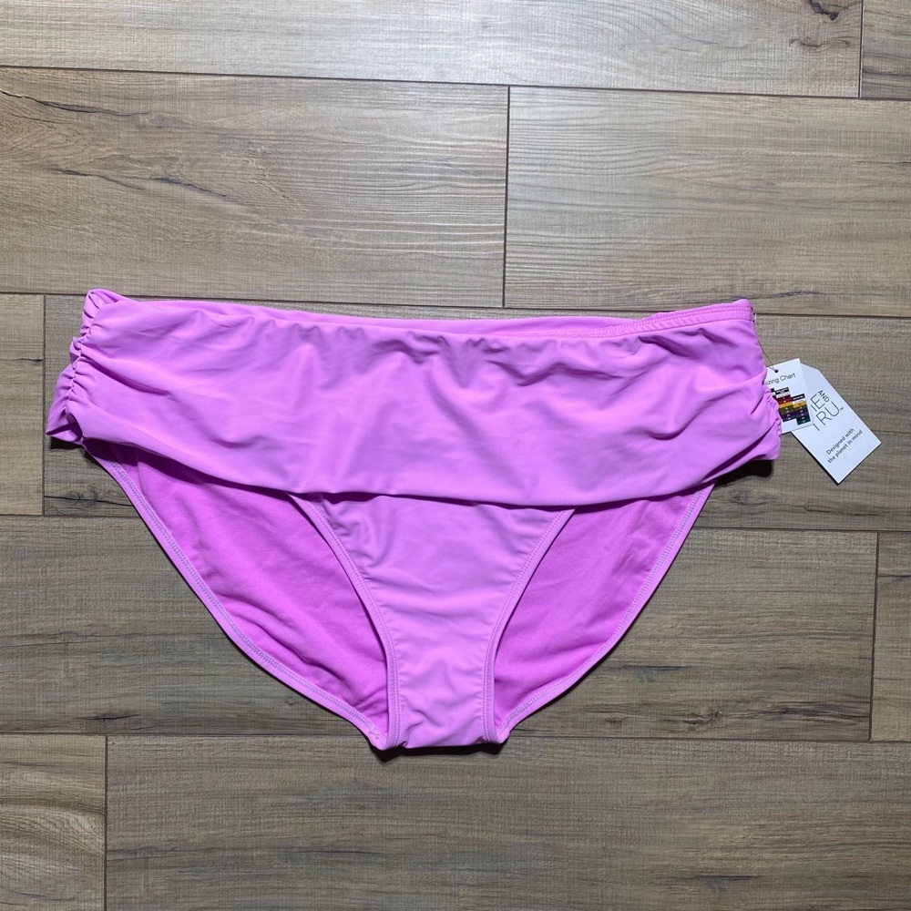 Time And Tru Womens Foldable Waist Swim Bikini‎ Bottom Size 2X Orchid Intensity